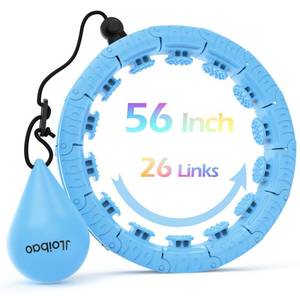 lot 2088 image: JLoibao Weighted Hula Circle with 26 Links(56 Inch) for Adults Weight Loss, Infinity Fitness Hoop Plus Size, for Women Smart Exercise Equipment