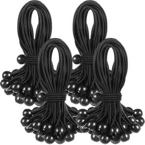 lot 2092 image: Wowangce 100 Pcs Ball Bungee Cords 9 Inch Bulk Bungee Balls Bungee Cords with Balls Black White Bungee Cords Heavy Duty Outdoor Indoor for Shelter Camping Canopy Cargo Tents Poles (Black)