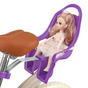 lot 2101 image: EIRONA Doll Bike Seat for Girls, Bicycle Doll Chair for 12 14 16 18 20 Inch Girls Bike, American Girl Kids Children Bike Accessories for Doll, Purple