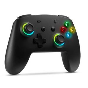 lot 2104 image: YKOEX Switch Controller, 9 LED Colors, Switch Pro Controller Compatible with SwitchSwitch OLEDSwitch Lite, Wireless Gamepad with Back ButtonsProgrammableMotion ControlDual VibrationTurbo