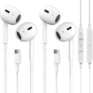 lot 2122 image: A 2 Packs USB C Headphones for iPhone 1615 Pro Max Plus Type C Earbuds Wired Earphones with Mic and Remote Control Noise Cancelling for iPhone 1615 pro, iPad Pro, Galaxy S23S22S21S20Ultra Note 1020