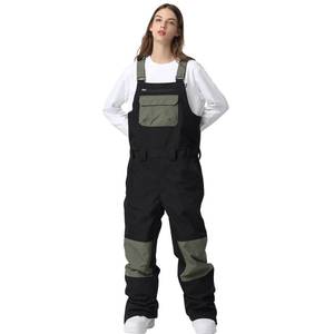 lot 2146 image: SEARIPE Women Snow Bibs Waterproof Ski Pants Mens Water-Resistant Insulated Snow Bib Overalls Snowboarding Pant(K05Black,S) - Retail $116.73, Small