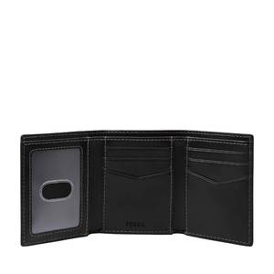 lot 2181 image: Fossil Mens Trifold Wallet, Hayes Black, One Size