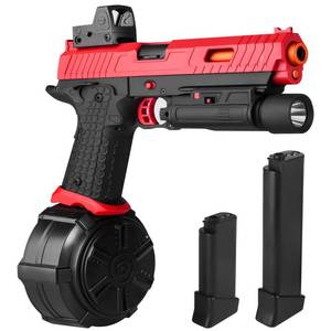 lot 2188 image: Electric Gel Toys New X5, Full Auto Splat-Blaster Includes Drum and Goggles for Outdoor Team Game, JM-X2 Upgrade Version for Ages 14,red