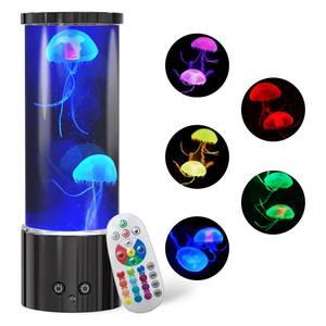 lot 2210 image: KIKILIVE Jellyfish Lamp, LED Jellyfish Tank Table Lamp with Remote Control,17 Color Changing Dimmable Aquarium Night Light for Home Decor and Christmas Birthday Gifts