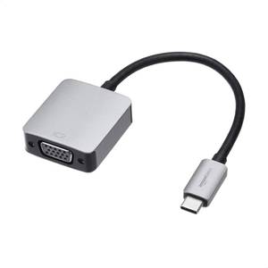 lot 10300 image: Amazon Basics Aluminum USB 3.1 Type-C to VGA Adapter, Gray, 1.65 x 1.38 x 0.63in