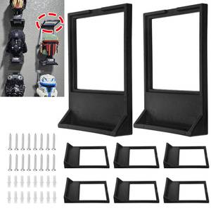 lot 10328 image: A 8 Pack Wall Mount Wars Helmet Display Shelf for Lego Star Wars Helmet for All Standard Le-go Helmets, Ideal for Mounting on Any Wall, Allowing You to Show Off Your Helmet in Style