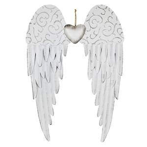 lot 10354 image: Angel Wings Wall Decoration, Antique Hanging Metal Angel Wings Wall Dcor with Heart Decorative Angel Wings Wall Sculpture Indoor Outdoor Wall Decor Hanging for Home Bedroom Living Room Garden (1)