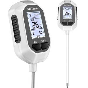 lot 10374 image: A 4-in-1 Soil Moisture Meter Digital Plant TemperatureSoil MoisturePH MeterSunlight Intensity Backlight LCD Display Soil Test Meter for Gardening, Farming and Outdoor Plants
