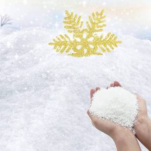 lot 10407 image: TURNMEON 30 Ounces Fake Artificial Snow Powder Christmas Tree Decorations, Sparkling Dry Plastic Faux Snowflakes for Christmas Decorations Home, Village Displays, Holiday Winter Crafts,Slime Supplies