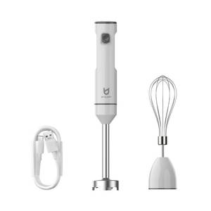 lot 10445 image: Cordless Hand Blender, UTALENT Variable Speed Immersion Blender handheld Rechargeable, with USB-C Charging Cable, Egg Whisk, for Smoothies, Milkshakes, Hummus and Soups � White