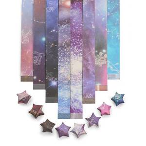 lot 10450 image: FoDau770 Printing Star Paper Strips, 540 Sheet Origami Star Paper, Decoration Paper Strips, Beautiful Space Sky Decoration Folding Paper for Art Crafts Gift DIY Project - 12 Constellation Type A
