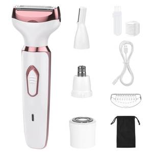 lot 10459 image: Electric Razors for Women, 4 in 1 Electric Women Shaver, Hair Removal Epilators for Leg Face Arm Bikini Armpit Pubic Hair, Cordless Rechargeable Portable Womens Bikini Trimmers, White