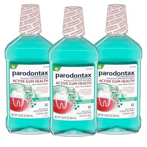 lot 10463 image: Parodontax Active Gum Health Breath Freshener Mouthwash, 3 x 16.9 fl oz