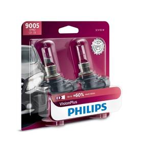 lot 10473 image: Philips Automotive Lighting 9005 VisionPlus Upgraded Headlight with up to 60percent More Vision, 2 Pack