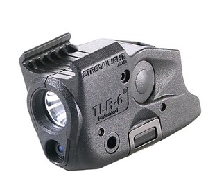 lot 6334 image: Streamlight 69270 TLR-6 100-Lumen Tactical Weapon Light with Integrated Red Aiming Laser Designed Exclusively and Solely for Glock 424343X48 (No Rail or MOS), Black