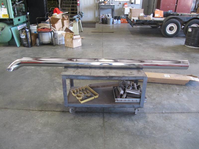lot 331 image: NEW Exhaust Stack  Curved -8 Foot Length 5 Inch Exhaust