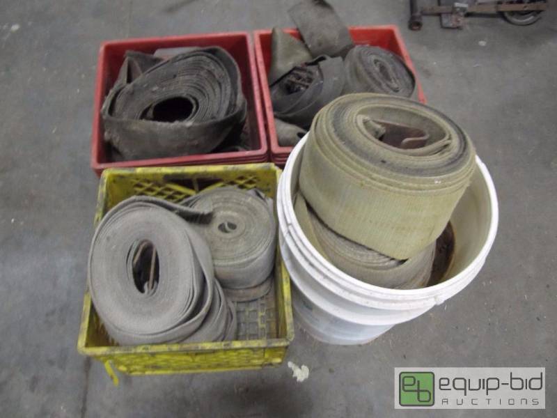 lot 364 image: 17 Flatbed Straps and Hooks