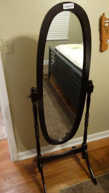 lot 765 image: Full length chevel mirror