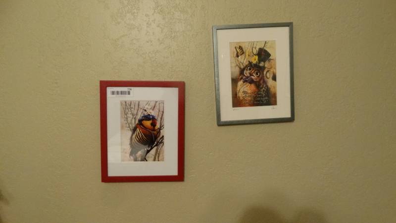 lot 776 image: 2 small framed prints- signed by artist