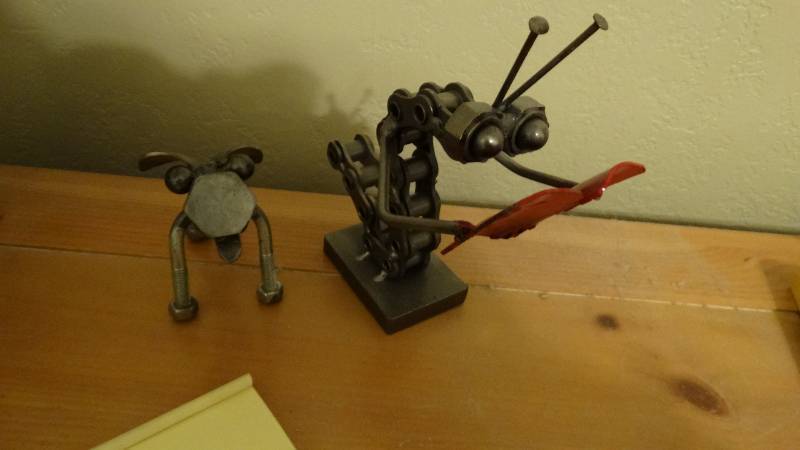 lot 779 image: 2 handmade metal animals