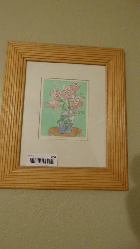 lot 786 image: Framed print- Signed by artist