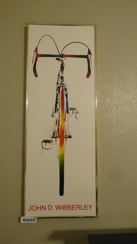lot 790 image: Framed bike print