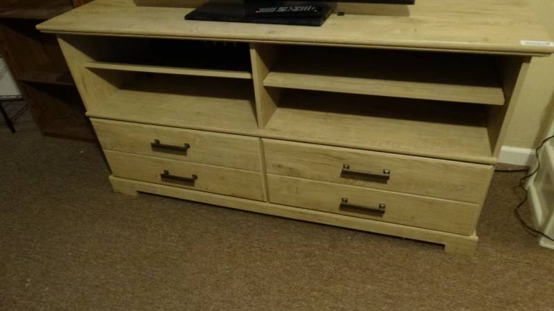 lot 901 image: Nice looking media center w drawers