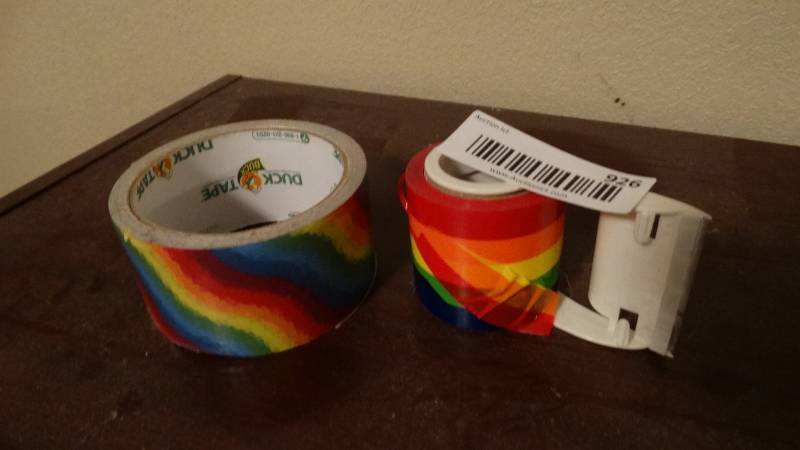 lot 926 image: 2 rolls of Gay pride tape