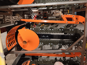 lot 1390 image: Unused - GIYI Commercial Trencher Skid Steer Attachment Model Y-D380 Standard Flow