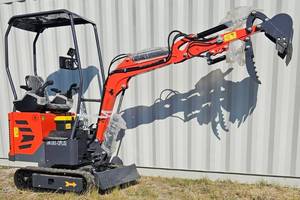 lot 1449 image: Unused AGT DM12RX-C(PLUS) Orange Mini Excavator - Dual Display - FrontRear Camera - Bluetooth - Speakers - Navigation - Dial Throttle - Hydraulic Thumb - Pilot System - Swing Boom