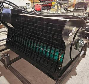 lot 1377 image: Unused - Heavy Duty 48 Inch ConcreteMasonry Mixing Bucket Skid Steer Attachment Model GY-M48 - 0.4m3 Volume Capacity, Speed(Rmin)50, Work Pressure10-22 MPA