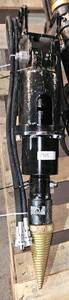 lot 1405 image: Unused Hydraulic Wood DrillSplitter 1-3 Ton Mini Excavator Attachment