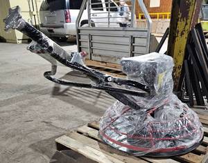 lot 1386 image: Unused 35in Diameter Power Concrete Trowel- Gasoline Engine