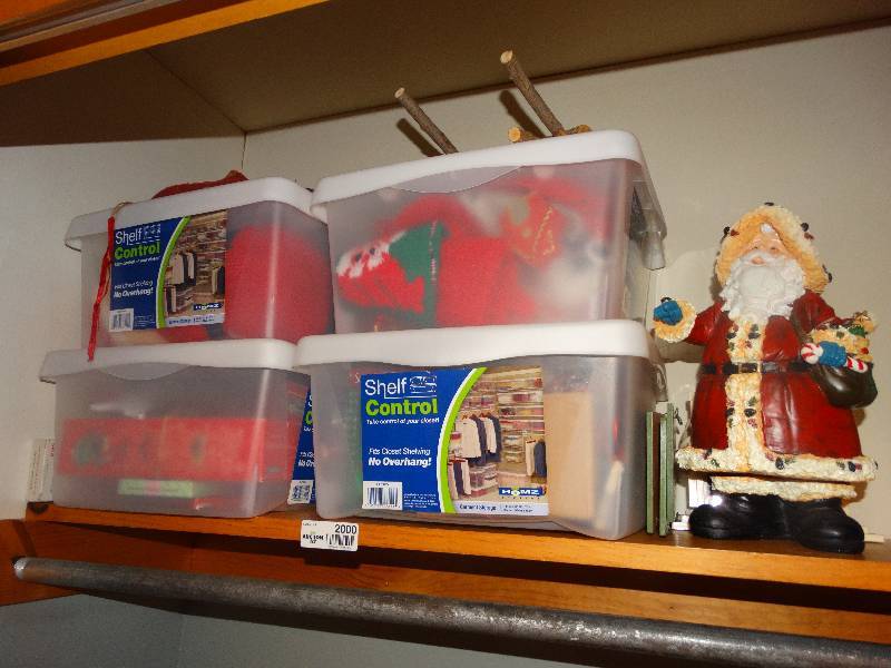 lot 2000 image: Holiday Decor in 4 Tubs, Misc. Christmas Decor.