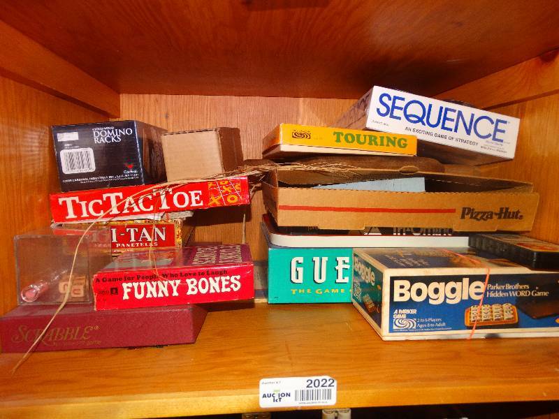 lot 2022 image: Shelf of Board Games & Card Games.
