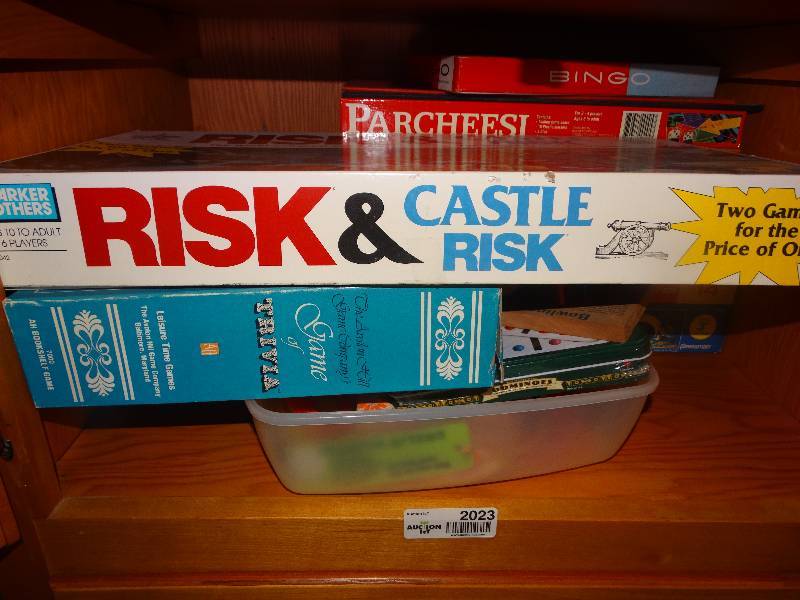 lot 2023 image: Shelf of Board Games & Card Games.