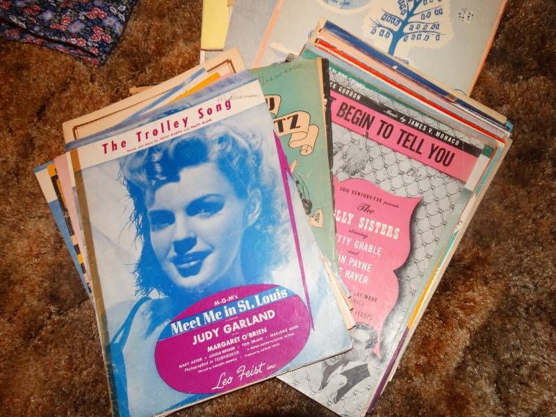 lot 2030 image: Large Lot of Vintage sheet Music.