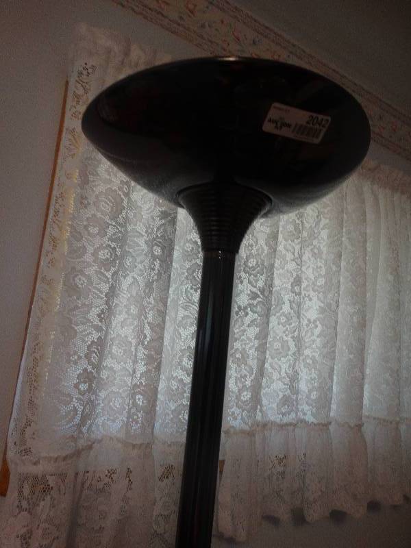 lot 2042 image: Black Metal Floor Lamp.