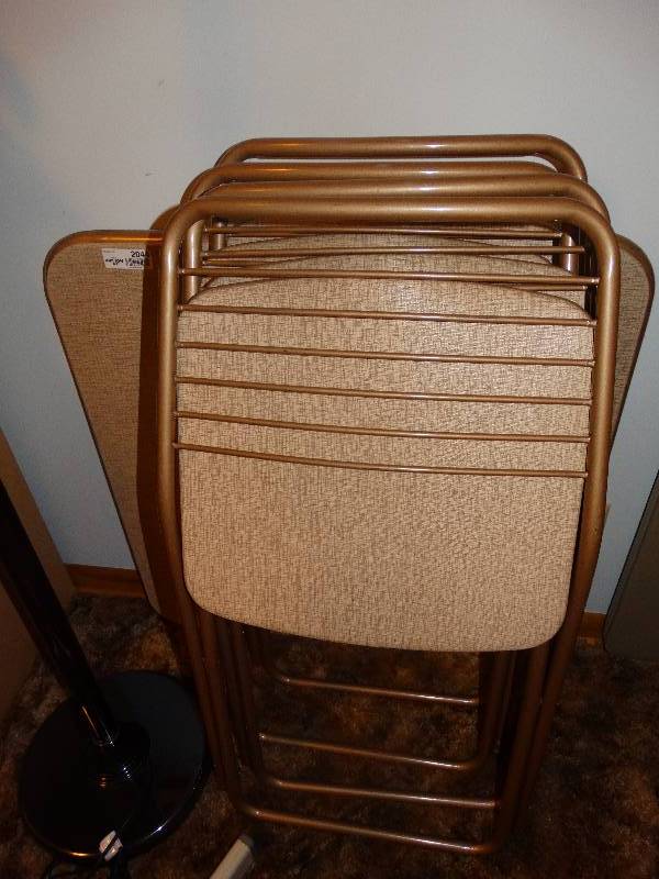 lot 2044 image: Card Table w4 Matching Chairs.