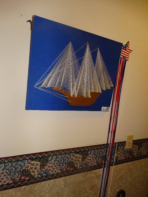 lot 2055 image: String & Ribbon Art in Hallway.
