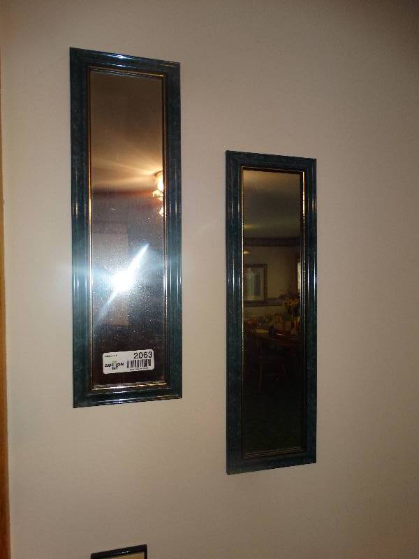 lot 2063 image: Bed Tray in Box & 2 Wall Decor Mirrors.