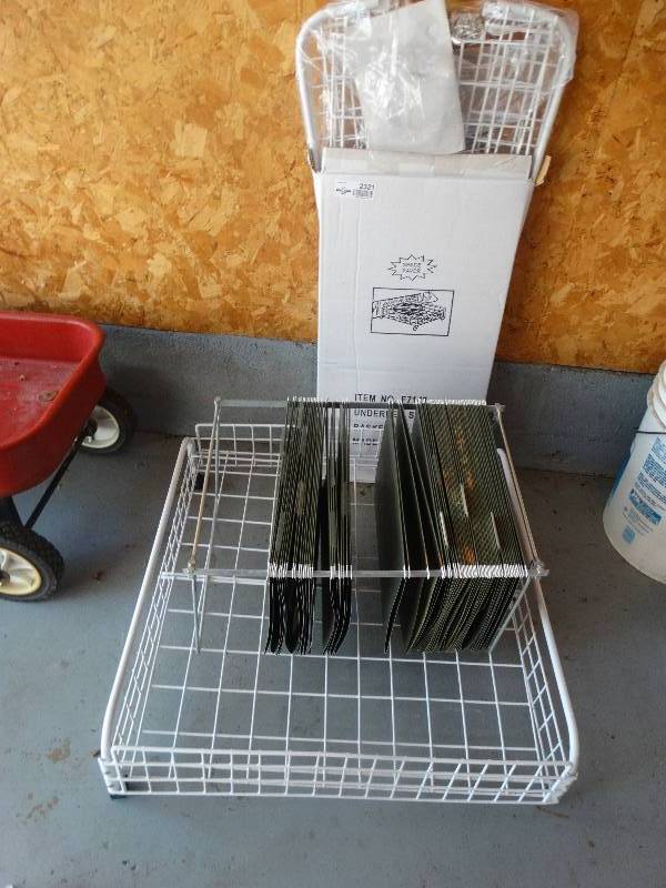 lot 2321 image: 2 Under Bed Storage Baskets & File Holder wFolders.