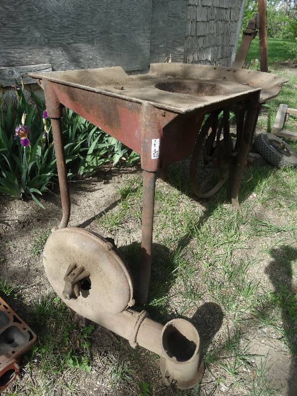 lot 2366 image: Large antique Champion blacksmith forge w blower