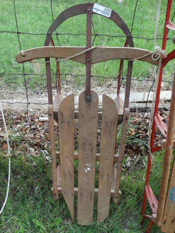 lot 2393 image: Old wood sled