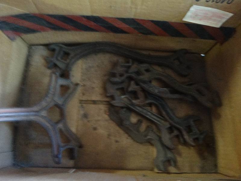 lot 3157 image: Tools for old farm implements.