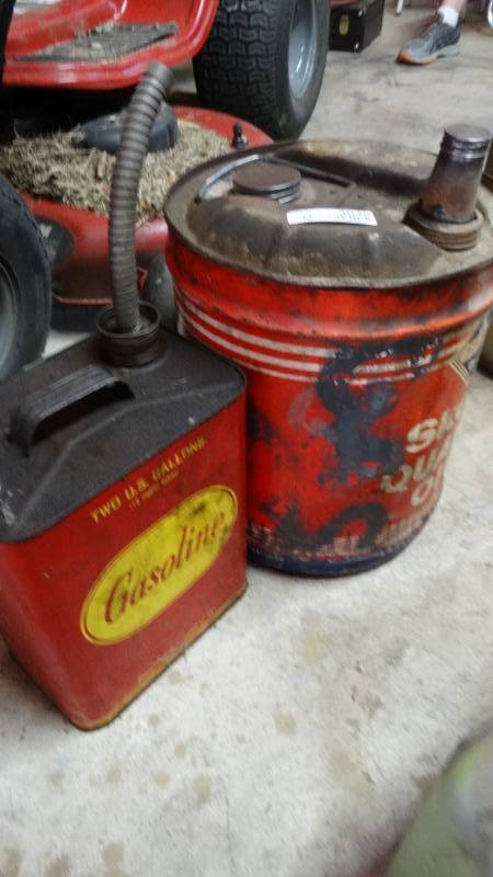 lot 3046 image: 2 metal gas cans.