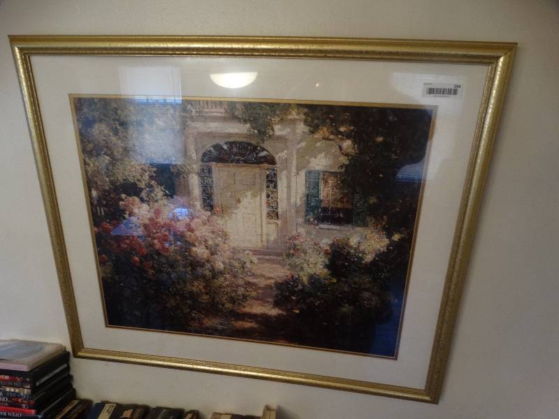 lot 594 image: Framed wall art print