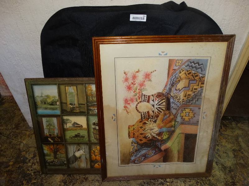 lot 684 image: Table top poker board in case 2 framed wall art