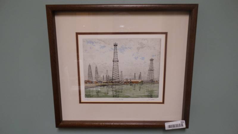 lot 982 image: Oil field framed art- Signed & numbered